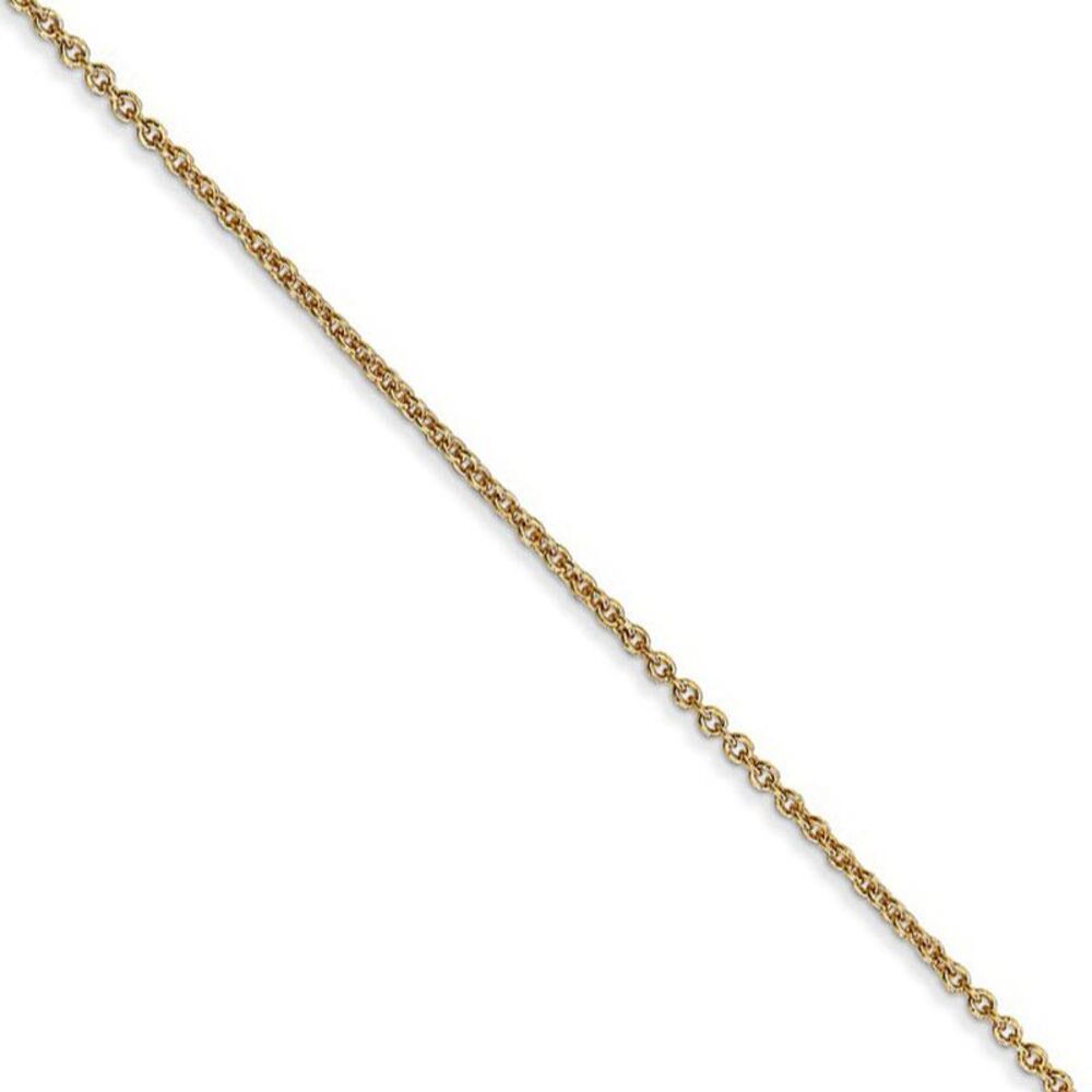 1.2mm, 14k Yellow Gold, Solid Link Cable Chain Necklace, 18 Inch